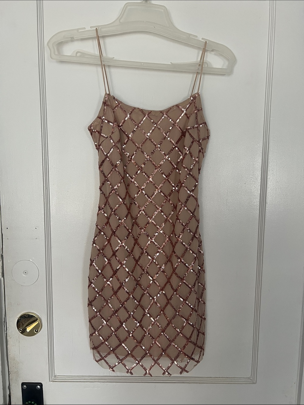 Women's Neutral Sequin Slip Dress.  Showpo. US sz 2